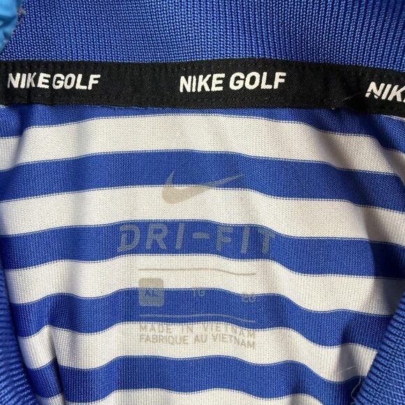 Kentucky Wildcats Polo Shirt Mens XL Blue NCAA Golf Nike Dri Fit Striped Stretch - Picture 3 of 15